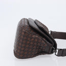 Bottega Veneta INTRECCIATO Shoulder Bag Leather Brown 142468 Auth 210785V-4