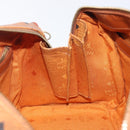 MCM Vicetos Logogram Boston Bag PVC Leather Brown Gold Auth 210787-20