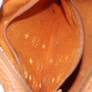 MCM Vicetos Logogram Boston Bag PVC Leather Brown Gold Auth 210787-23