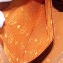 MCM Vicetos Logogram Boston Bag PVC Leather Brown Gold Auth 210787-24