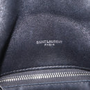 Saint Laurent Chain Lulu Shoulder Bag Leather Black Silver Auth 210788V-19