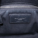Saint Laurent Chain Lulu Shoulder Bag Leather Black Silver Auth 210788V-20