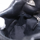 Saint Laurent Chain Lulu Shoulder Bag Leather Black Silver Auth 210788V-23