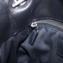 Saint Laurent Chain Lulu Shoulder Bag Leather Black Silver Auth 210788V-24