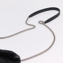 Saint Laurent Chain Lulu Shoulder Bag Leather Black Silver Auth 210788V-8