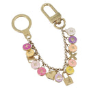 LOUIS VUITTON Porte Cles Chainne Pastille Key Holder Gold M66172 Auth 210793A-1