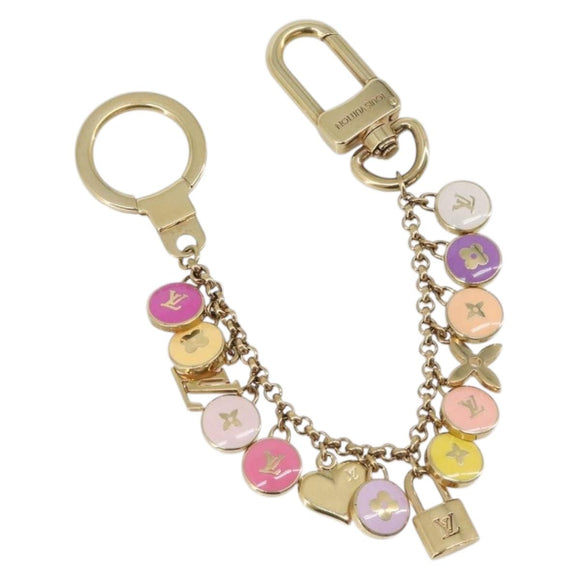 LOUIS VUITTON Porte Cles Chainne Pastille Key Holder Gold M66172 Auth 210793A