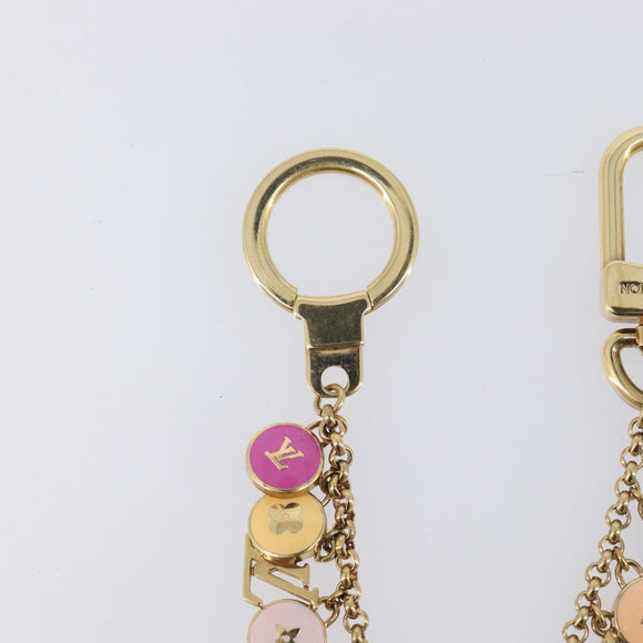 LOUIS VUITTON Porte Cles Chainne Pastille Key Holder Gold M66172 Auth 210793A