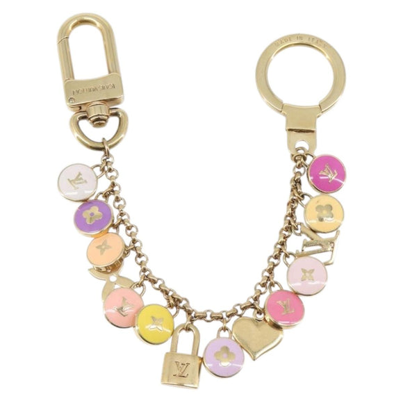 LOUIS VUITTON Porte Cles Chainne Pastille Key Holder Gold M66172 Auth 210793A