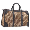 Christian Dior Trotter Canvas Hand Bag Brown Gold Auth 210794-1