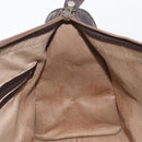 Christian Dior Trotter Canvas Hand Bag Brown Gold Auth 210794-21