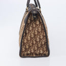Christian Dior Trotter Canvas Hand Bag Brown Gold Auth 210794-5