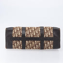 Christian Dior Trotter Canvas Hand Bag Brown Gold Auth 210794-9