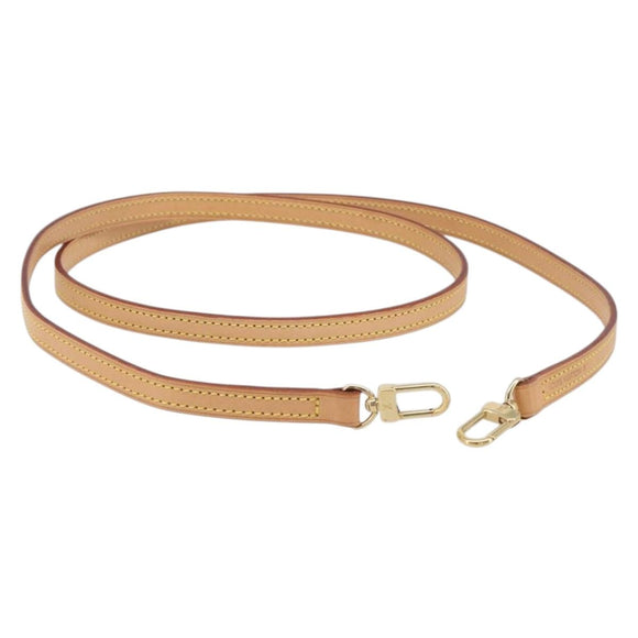 LOUIS VUITTON Shoulder Strap Leather 47.2"" Beige LV Auth 210803V