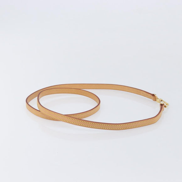 LOUIS VUITTON Shoulder Strap Leather 47.2"" Beige LV Auth 210803V