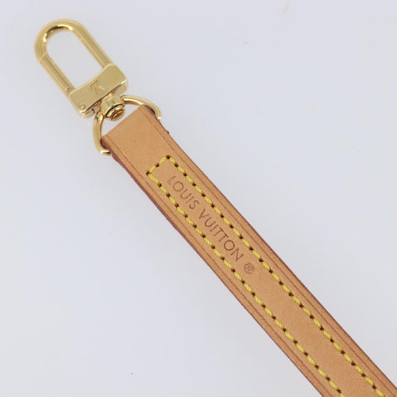 LOUIS VUITTON Shoulder Strap Leather 47.2"" Beige LV Auth 210803V
