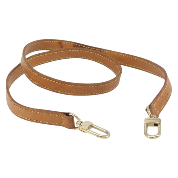 LOUIS VUITTON Shoulder Strap Leather 39.4"" Beige LV Auth 210804