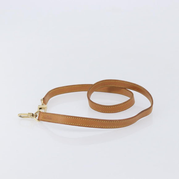 LOUIS VUITTON Shoulder Strap Leather 39.4"" Beige LV Auth 210804