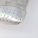 GUCCI GG Canvas Shoulder Bag Silver 145857 Auth 210814-10