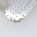 GUCCI GG Canvas Shoulder Bag Silver 145857 Auth 210814-11