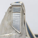 GUCCI GG Canvas Shoulder Bag Silver 145857 Auth 210814-14