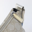 GUCCI GG Canvas Shoulder Bag Silver 145857 Auth 210814-17