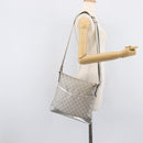 GUCCI GG Canvas Shoulder Bag Silver 145857 Auth 210814-26