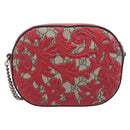 GUCCI GG Supreme Chain Shoulder Bag PVC Beige Silver 409535 Auth 210815V-3