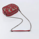 GUCCI GG Supreme Chain Shoulder Bag PVC Beige Silver 409535 Auth 210815V-7
