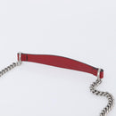 GUCCI GG Supreme Chain Shoulder Bag PVC Beige Silver 409535 Auth 210815V-9