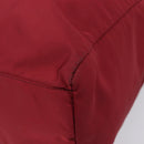 PRADA Tote Bag Nylon Red Gold Auth 210817A-8