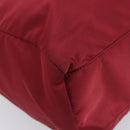 PRADA Tote Bag Nylon Red Gold Auth 210817A-15