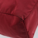 PRADA Tote Bag Nylon Red Gold Auth 210817A-17