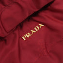 PRADA Tote Bag Nylon Red Gold Auth 210817A-19