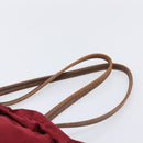 PRADA Tote Bag Nylon Red Gold Auth 210817A-14