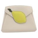 HERMES Tutti Frutti Pouch Leather Ivory Auth 210818SAM-2