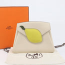 HERMES Tutti Frutti Pouch Leather Ivory Auth 210818SAM-22