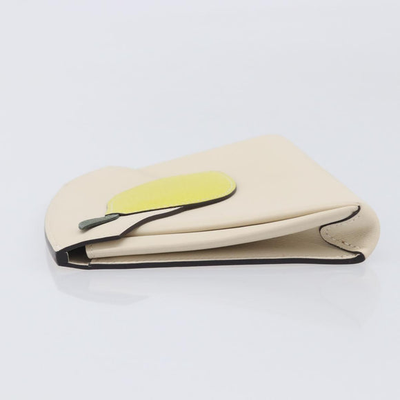 HERMES Tutti Frutti Pouch Leather Ivory Auth 210818SAM
