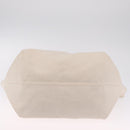 CELINE Hand Bag Canvas Ivory Silver Auth 210821A-10