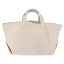 CELINE Hand Bag Canvas Ivory Silver Auth 210821A-3