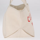 CELINE Hand Bag Canvas Ivory Silver Auth 210821A-6