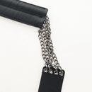 CHANEL Matelasse Camellia Chain Shoulder Bag tweed Gray Silver CC Auth 210823A-14