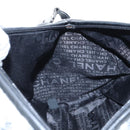 CHANEL Matelasse Camellia Chain Shoulder Bag tweed Gray Silver CC Auth 210823A-29