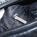 CHANEL Matelasse Camellia Chain Shoulder Bag tweed Gray Silver CC Auth 210823A-30