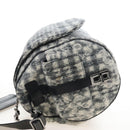 CHANEL Matelasse Camellia Chain Shoulder Bag tweed Gray Silver CC Auth 210823A-4