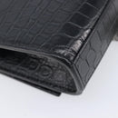 Saint Laurent Kate Chain Shoulder Bag Leather Black Silver Auth 210832V-14