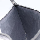 FENDI Zucca Canvas Clutch Bag PVC Black Silver 7N0078 Auth 210833A-15