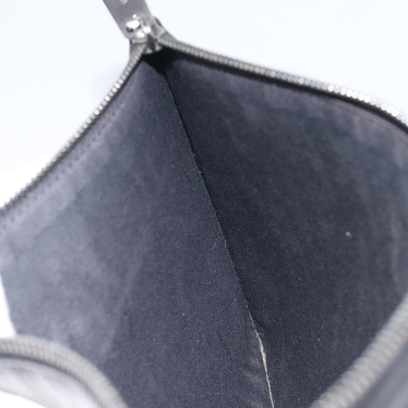 FENDI Zucca Canvas Clutch Bag PVC Black Silver 7N0078 Auth 210833A