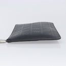 FENDI Zucca Canvas Clutch Bag PVC Black Silver 7N0078 Auth 210833A-5