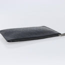 FENDI Zucca Canvas Clutch Bag PVC Black Silver 7N0078 Auth 210833A-6